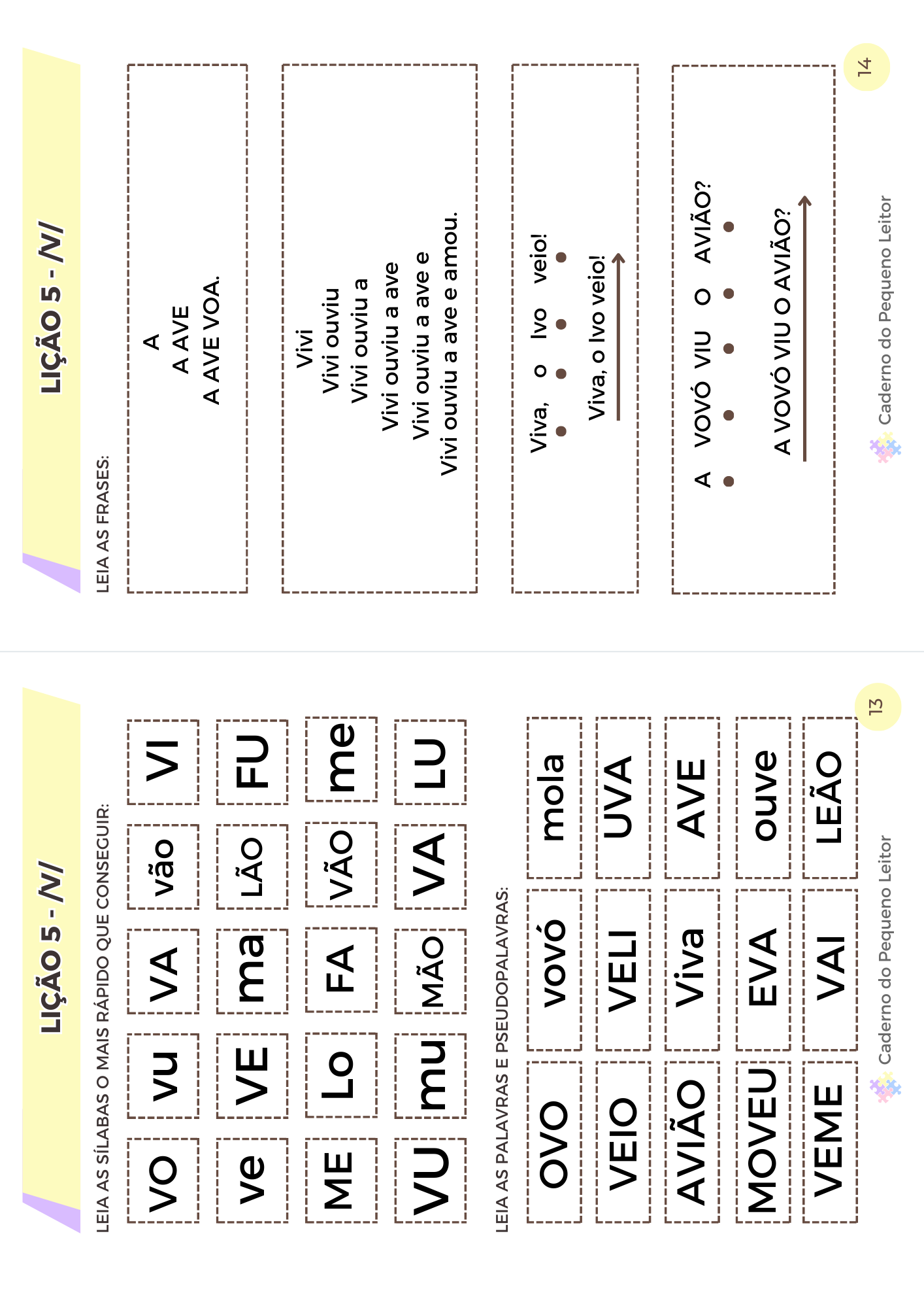 CADERNO DO PEQUENO LEITOR